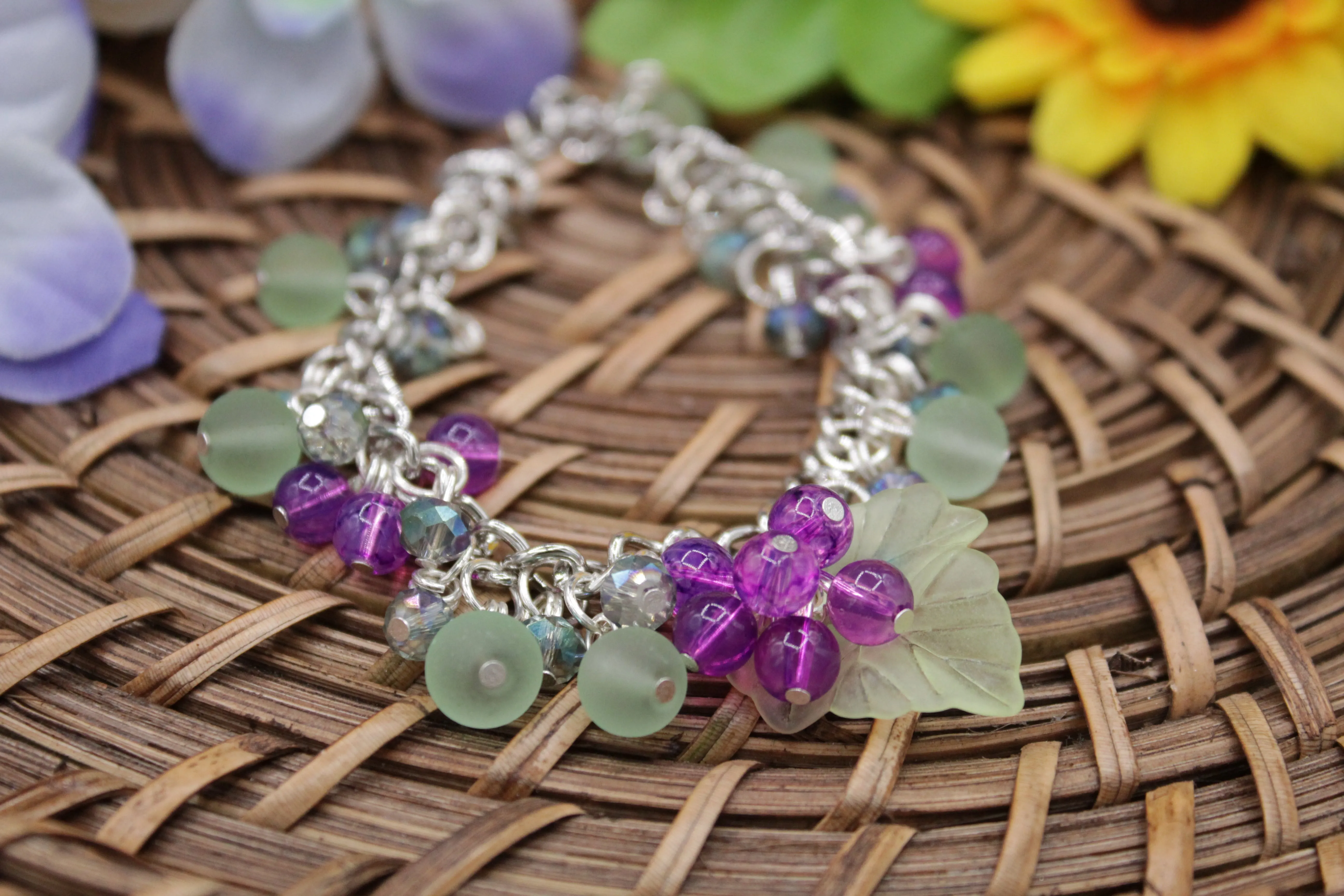 Grape dangle bracelet