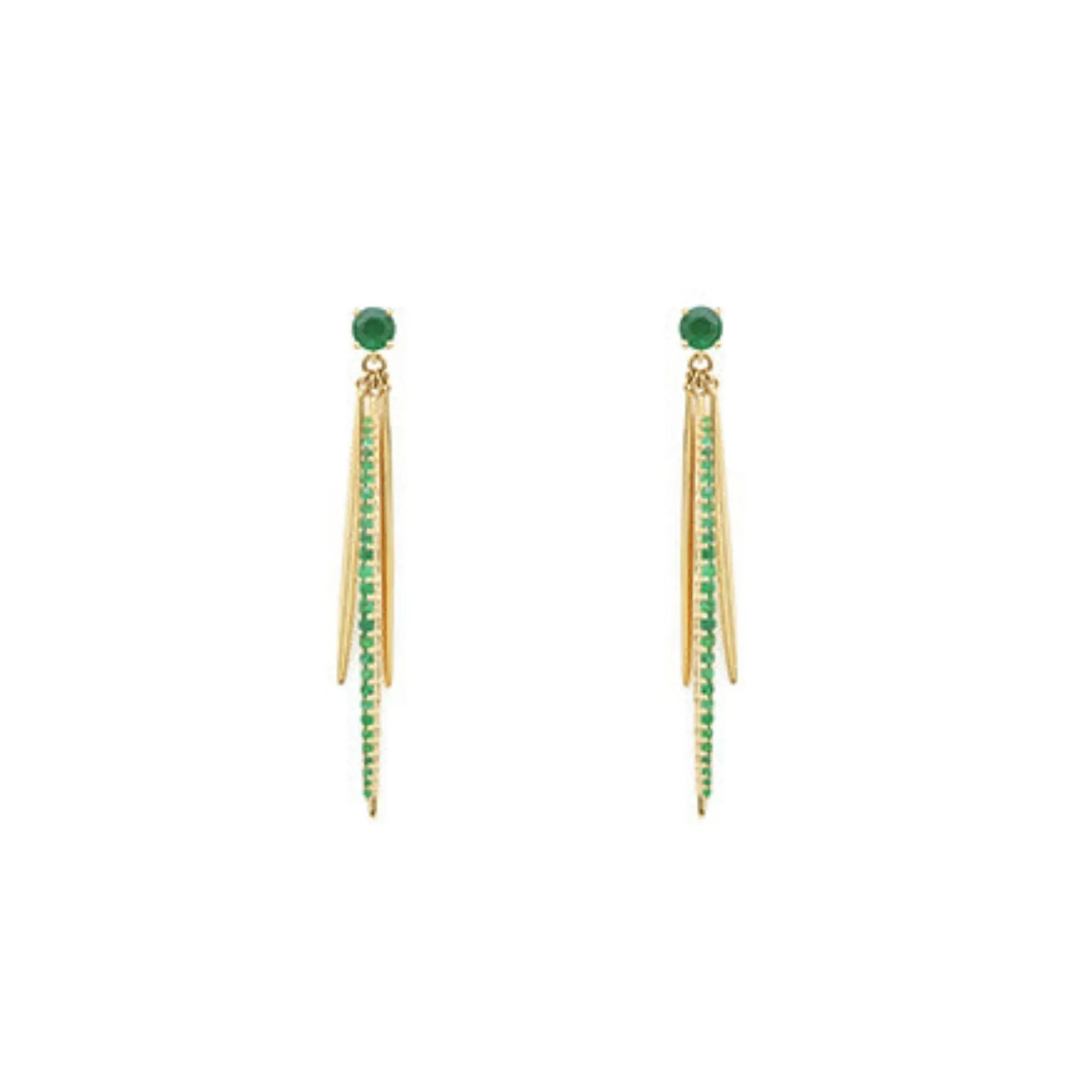 Grass Leaf Drops Earrings