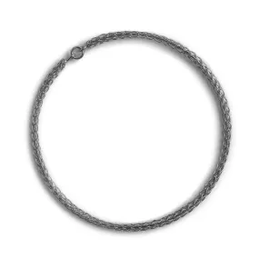 Gray Silver Bangle bracelet , handmade oxidized bangle