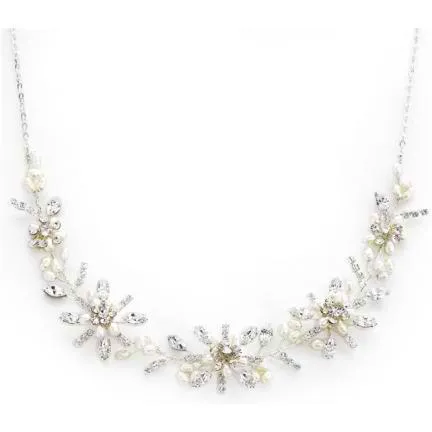 Gwendolyn Pearl and Crystal Necklace