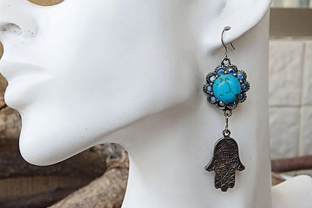 Hamsa earrings