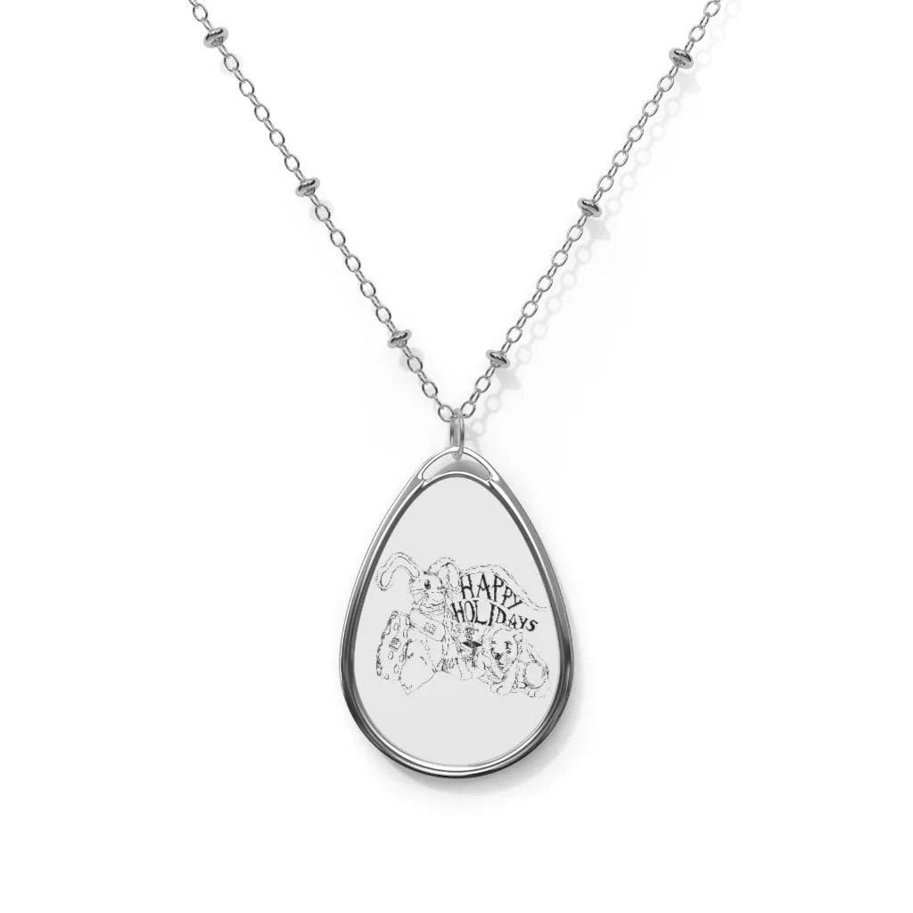 Happy Holiday's Oval Necklace