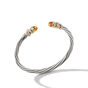 Helena End Station Bracelet with Citrine, Diamonds and 18K Gold, 4mm