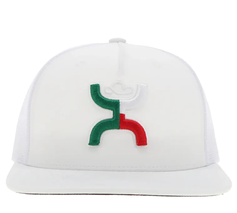 Hooey Boquillas White Mexico Logo Trucker Snapback Hat 2218T-WH