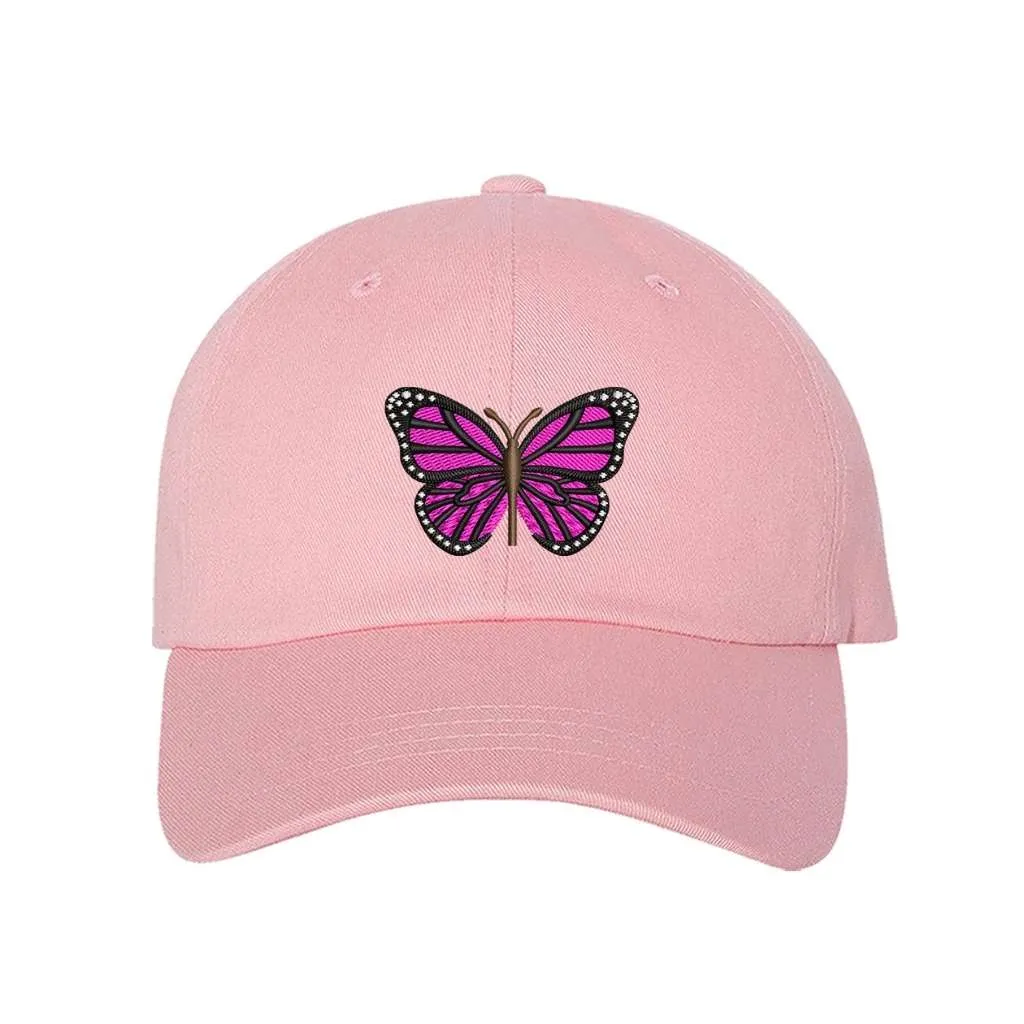 Hot Pink Butterfly Baseball Hat