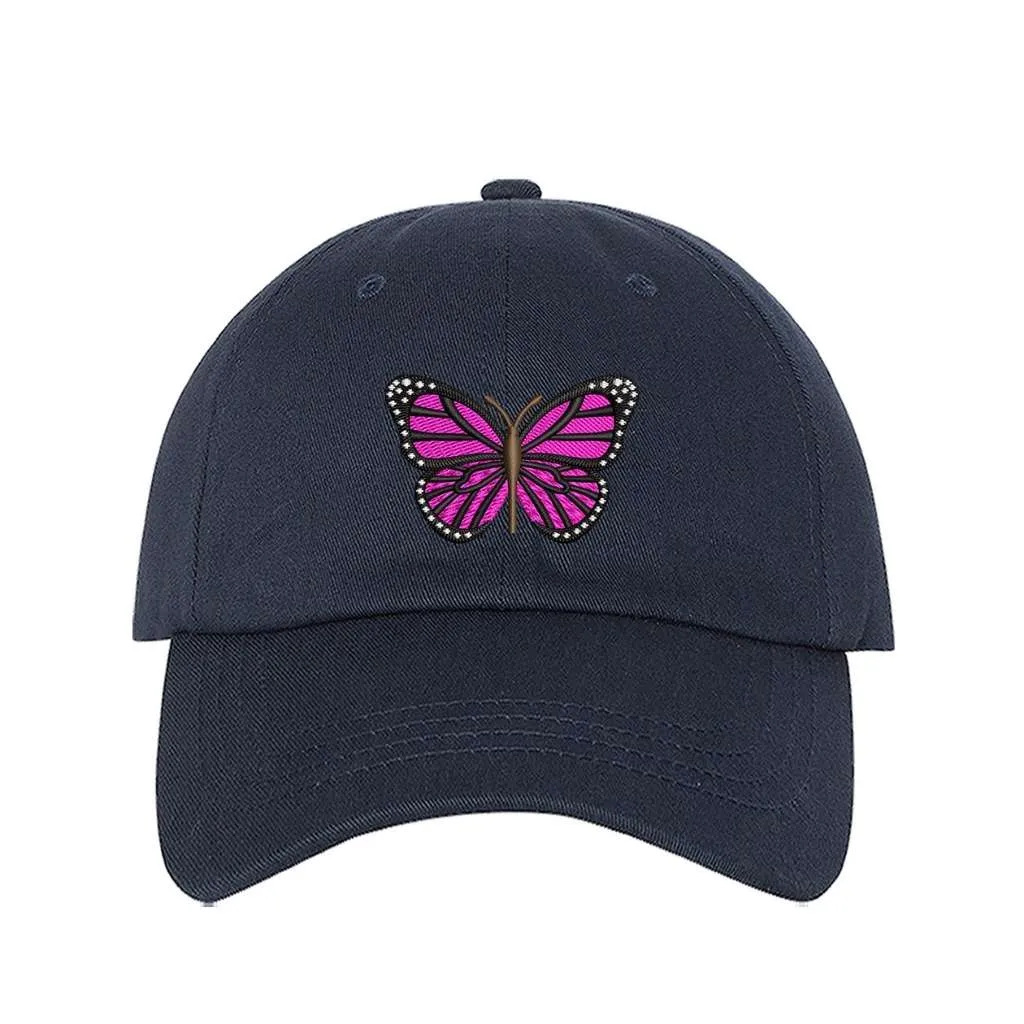 Hot Pink Butterfly Baseball Hat