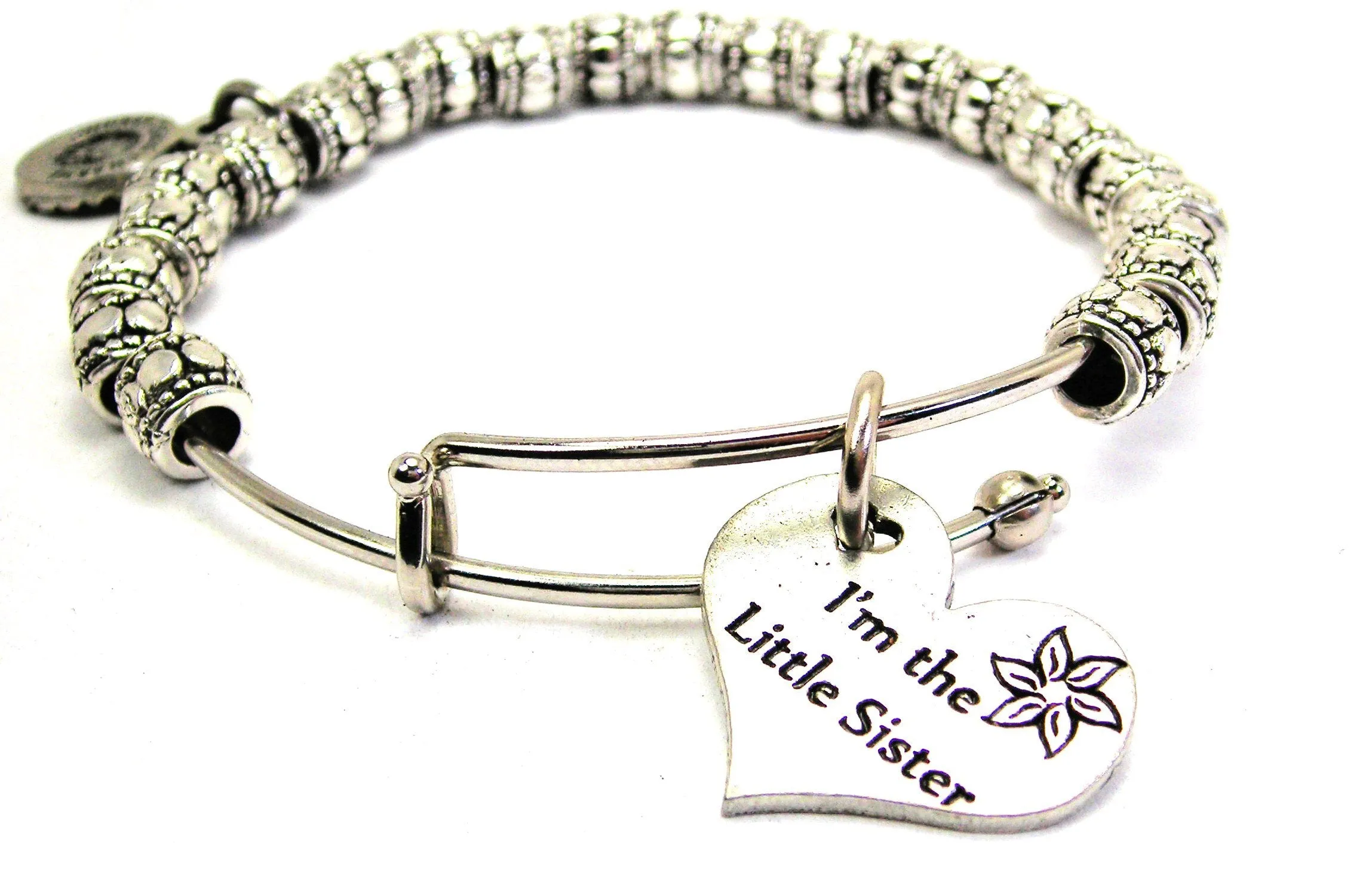 I'm The Little Sister Metal Beaded Bracelet