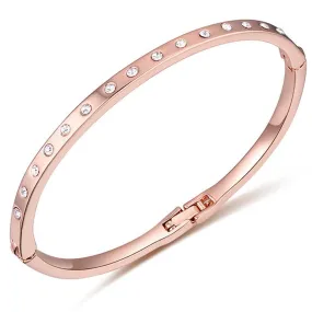 In-Line Bangle Rose Gold Embellished With SWAROVSKI Crystals