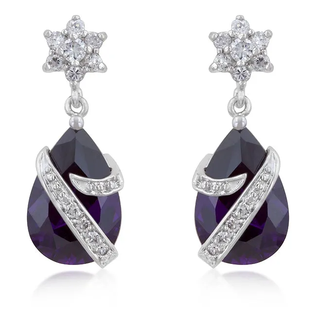 Jenn Royal Wrapped Amethyst Drop Earrings | 6.5ct