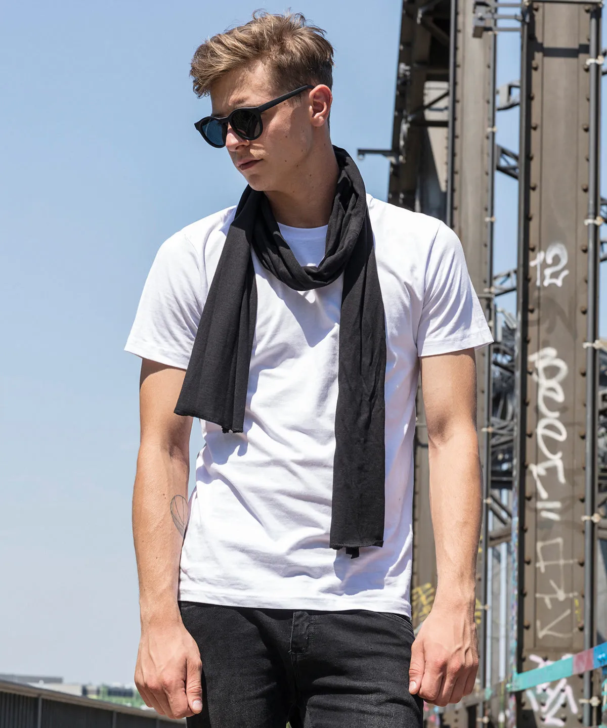 Jersey scarf | White