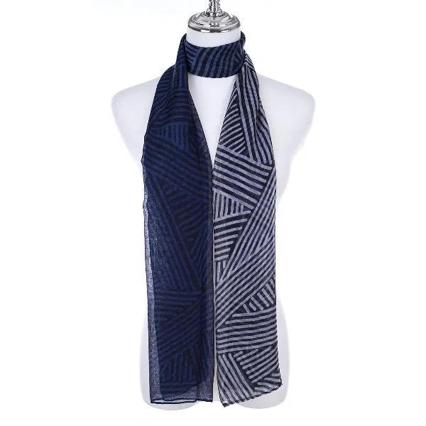 Kara Line Navy Scarf