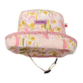 Kids Adjustable Sun Hat, in size 2 to 8 years, unicorn dreams print