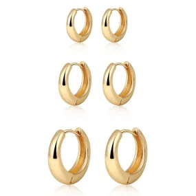 Kyerlyn 14K Gold Plated Small Hoop Earrings