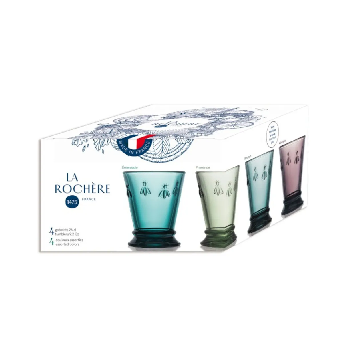 La Rochere Bee Coloured Tumblers 260ml (Set of 4)