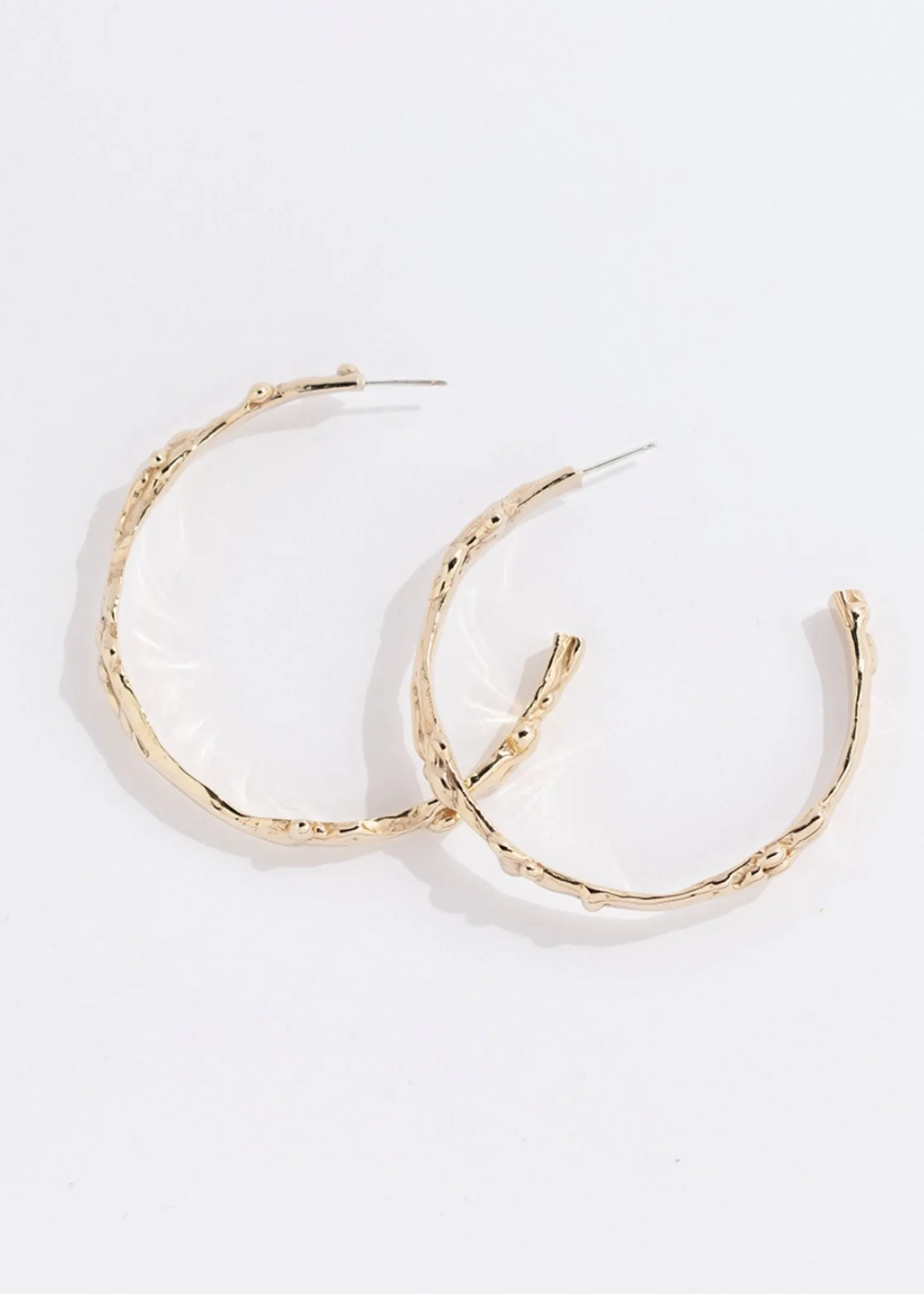 Large Lava Hoops in Bronze