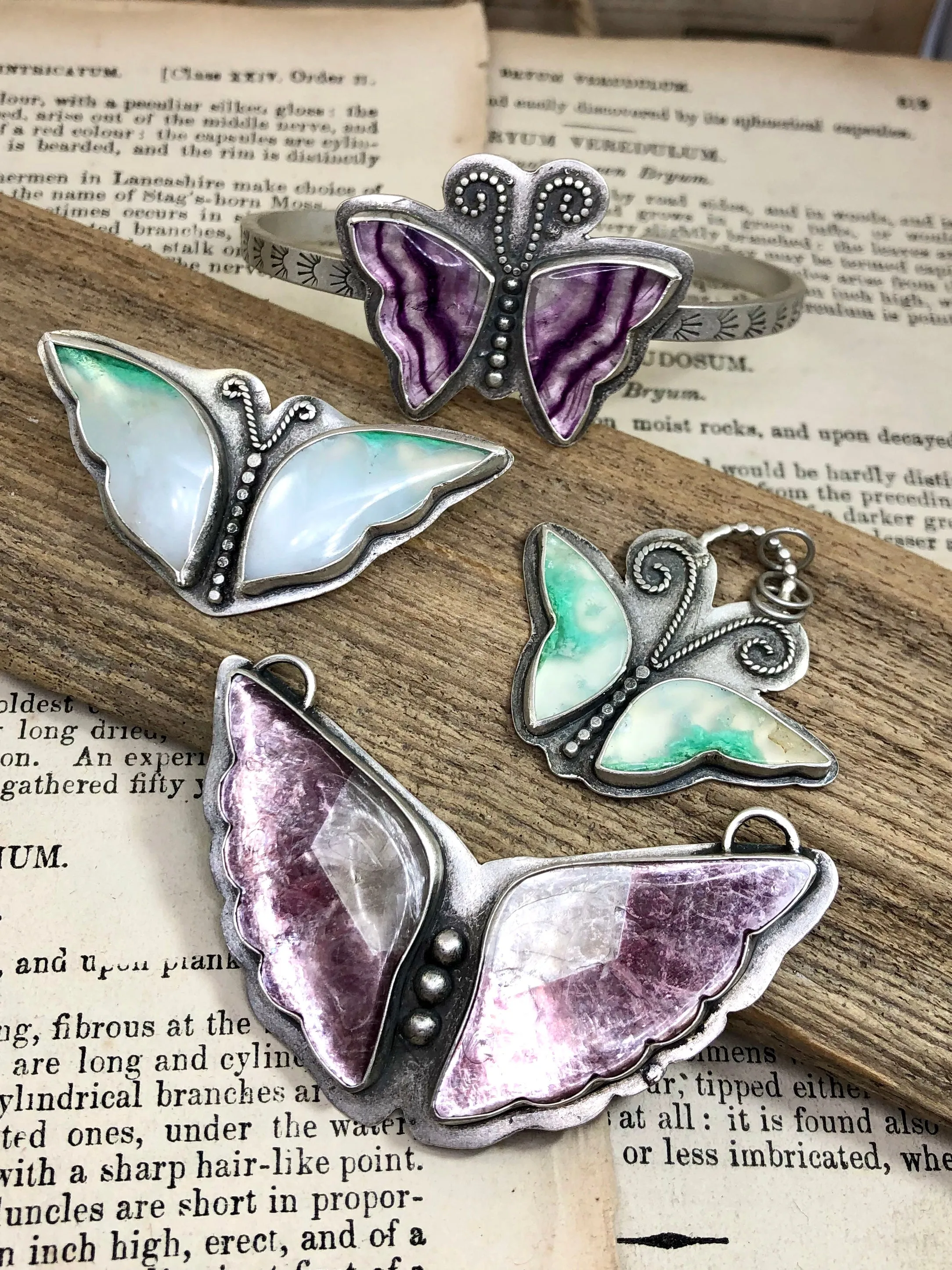 Lepidolite Butterfly Necklace