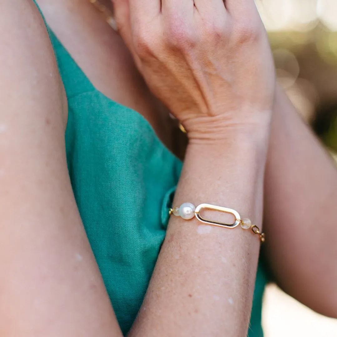 Linked Gemstone Bracelet