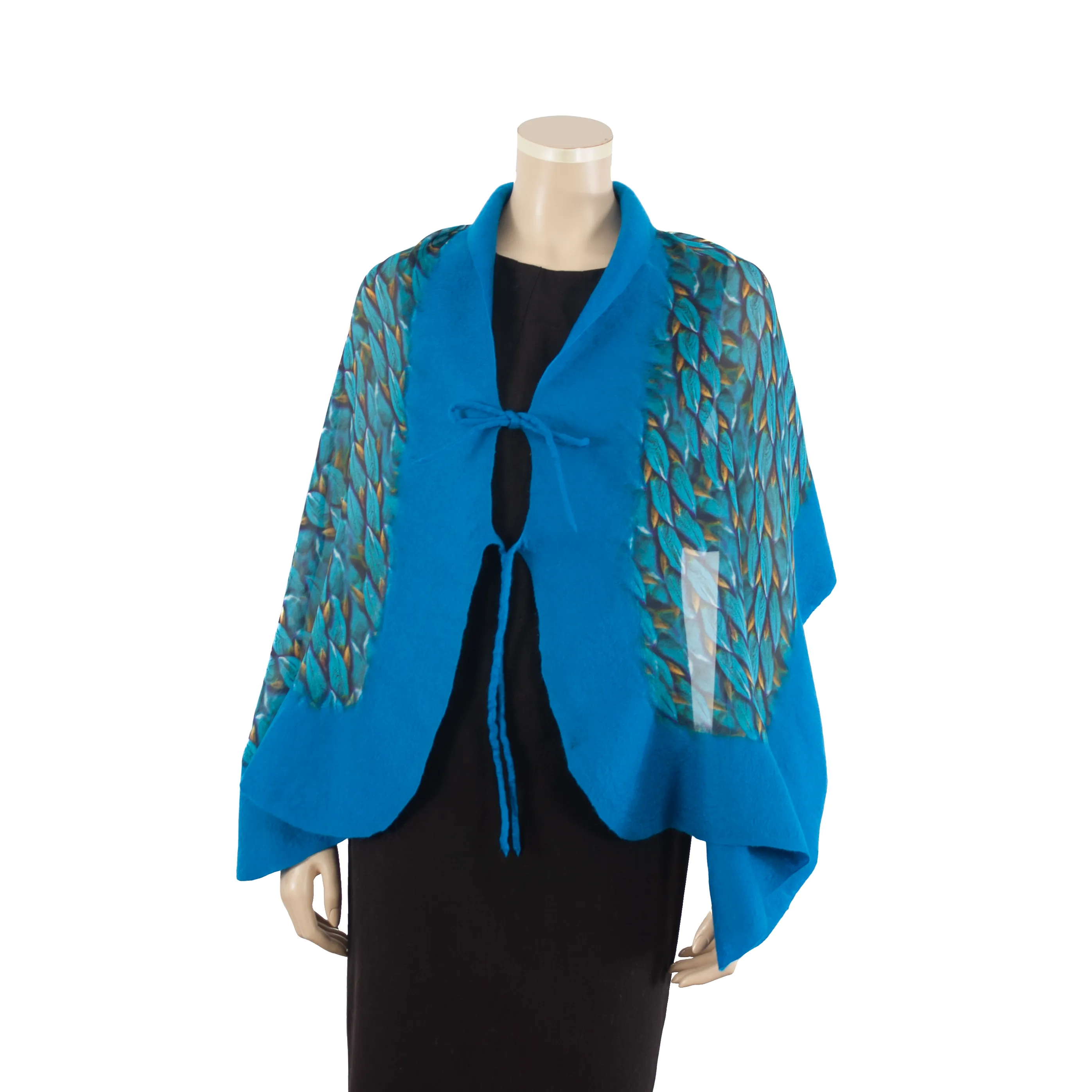 Linked turquoise scarf #148-74