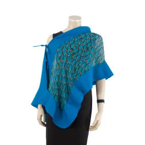 Linked turquoise scarf #148-74