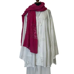 Lisa Luxurious Lace Shawl - Fuchsia