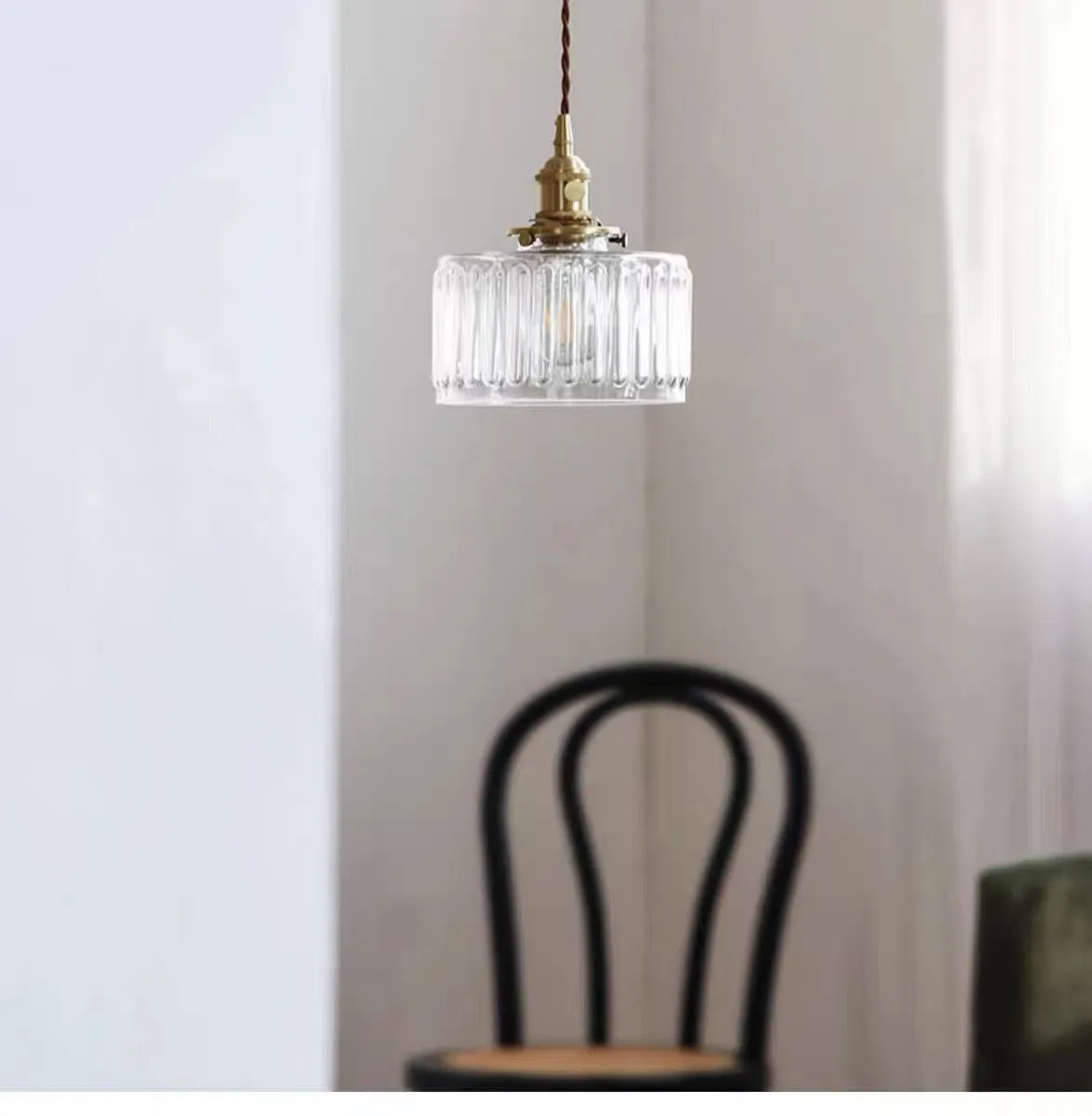 Lottelumn Retro Glass Jar Pendant Lamp