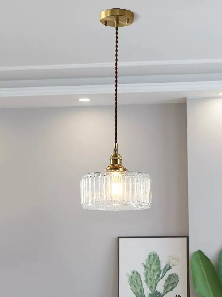 Lottelumn Retro Glass Jar Pendant Lamp