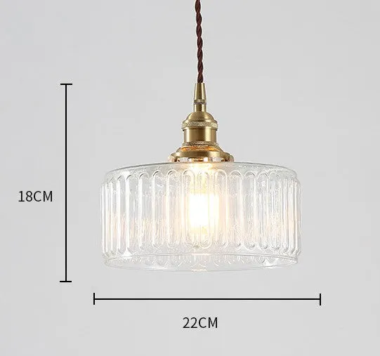 Lottelumn Retro Glass Jar Pendant Lamp