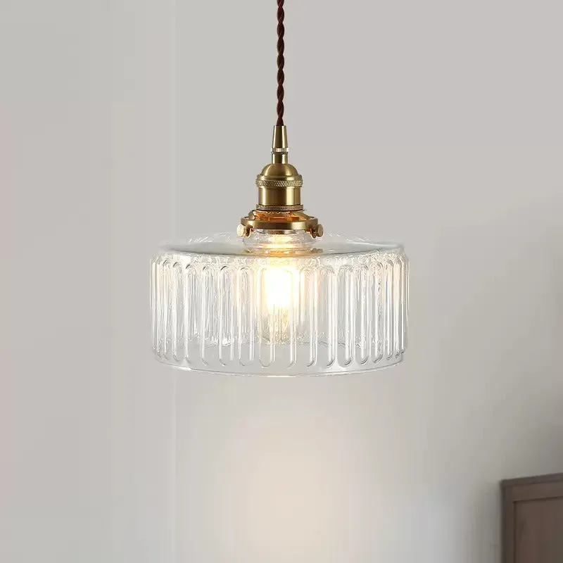 Lottelumn Retro Glass Jar Pendant Lamp