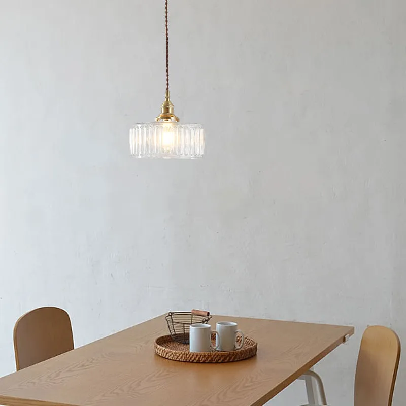 Lottelumn Retro Glass Jar Pendant Lamp