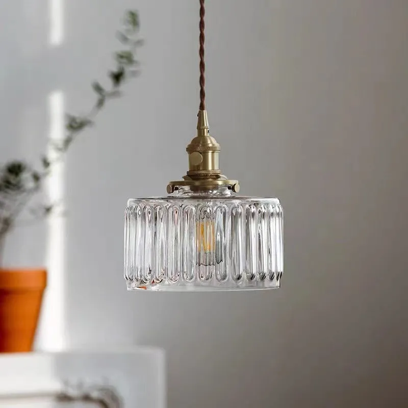 Lottelumn Retro Glass Jar Pendant Lamp