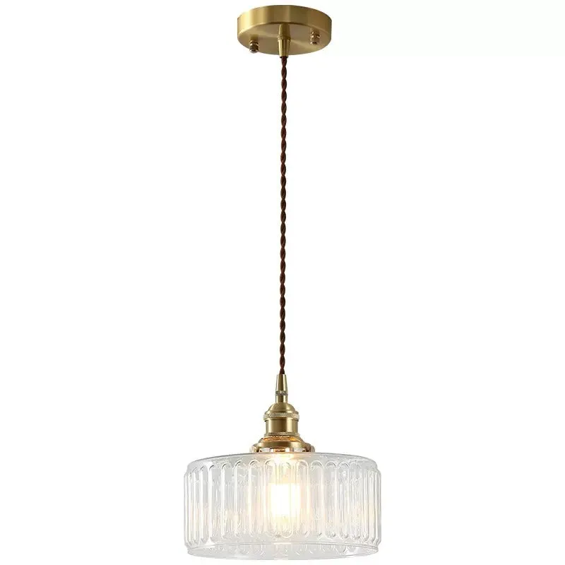 Lottelumn Retro Glass Jar Pendant Lamp