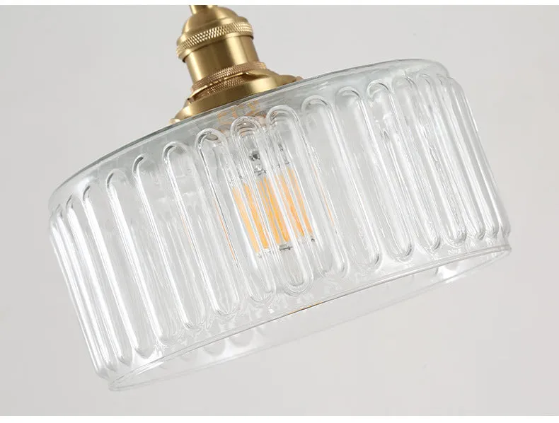 Lottelumn Retro Glass Jar Pendant Lamp