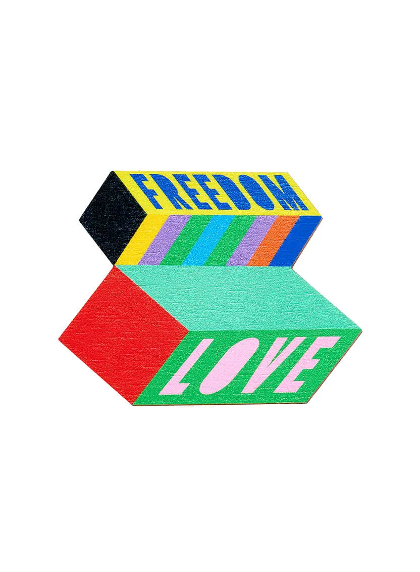 LOVE & FREEDOM Brooch