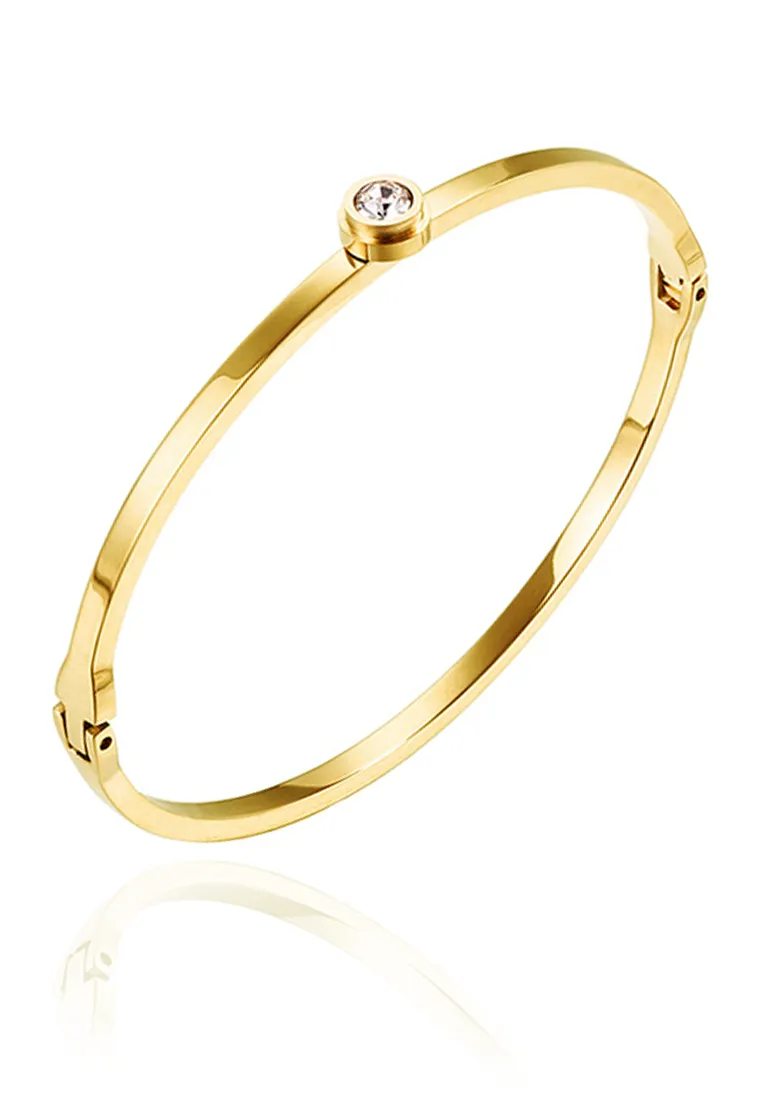 Lux Classic Zirconia Solitaire Bangle