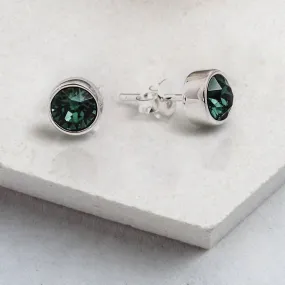 May Birthstone Earrings - Emerald Crystal