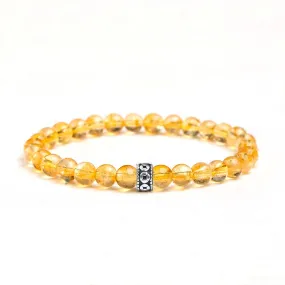 Men's Citrine Gemstone Bracelet 6mm