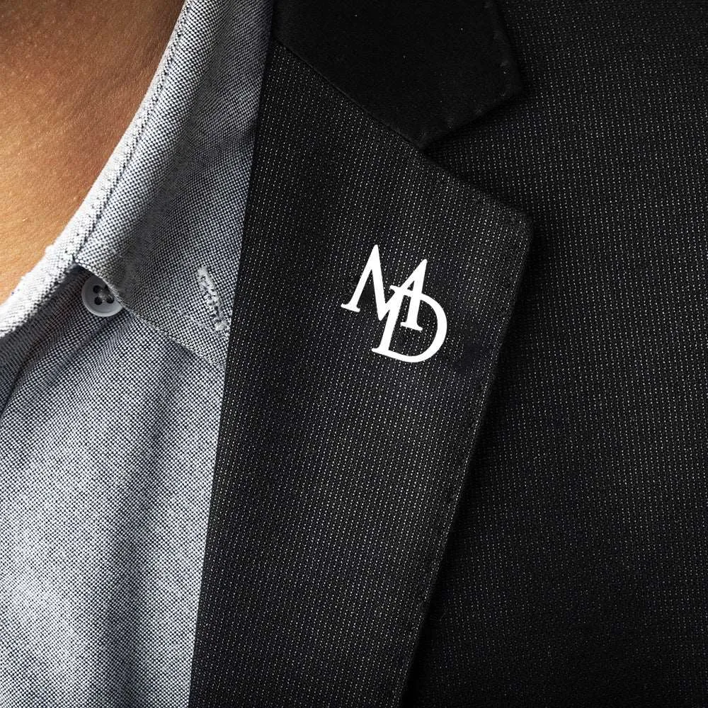 Men's Elegant Personalized Name Initials Brooch