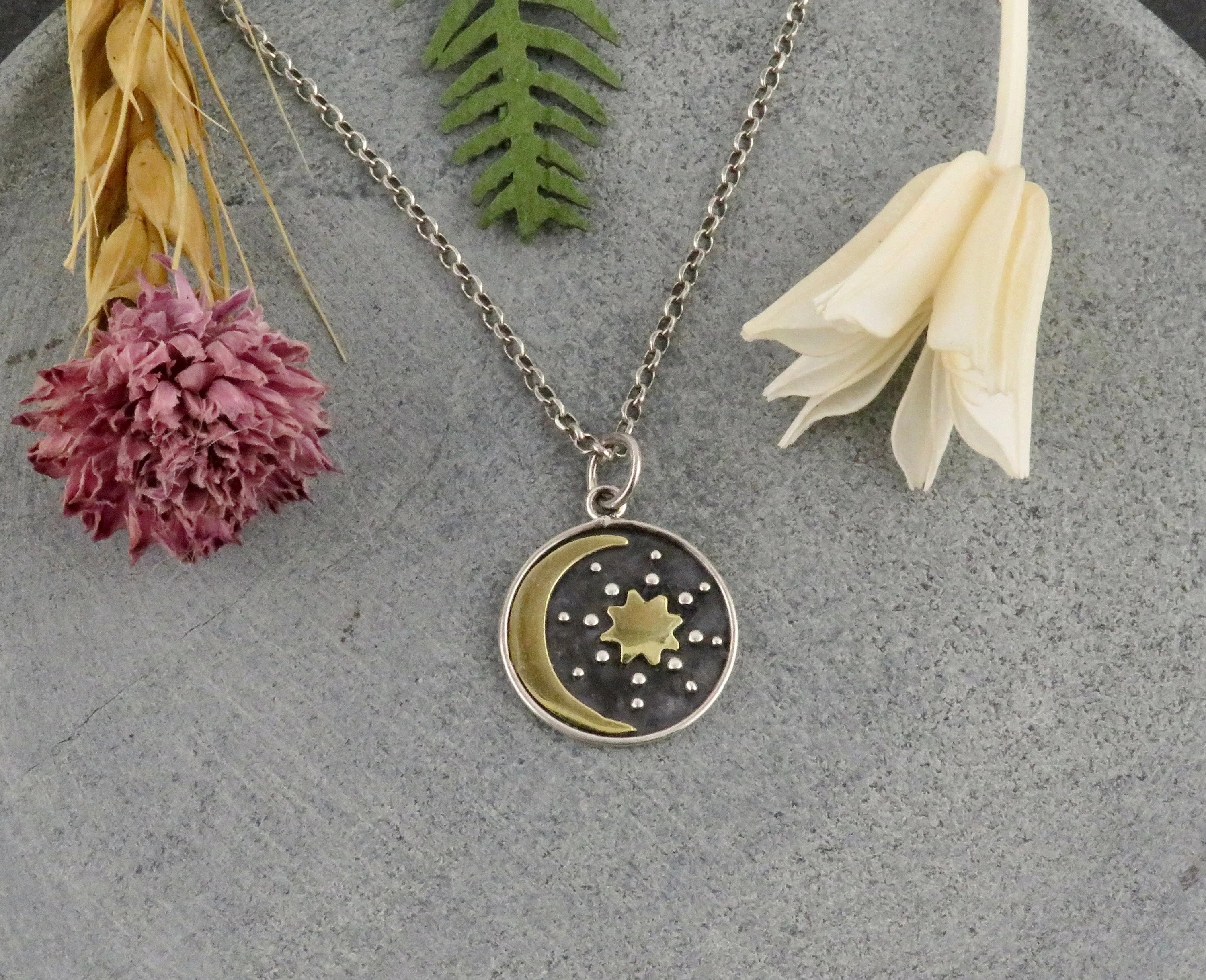 Mixed Metal Night Sky Necklace