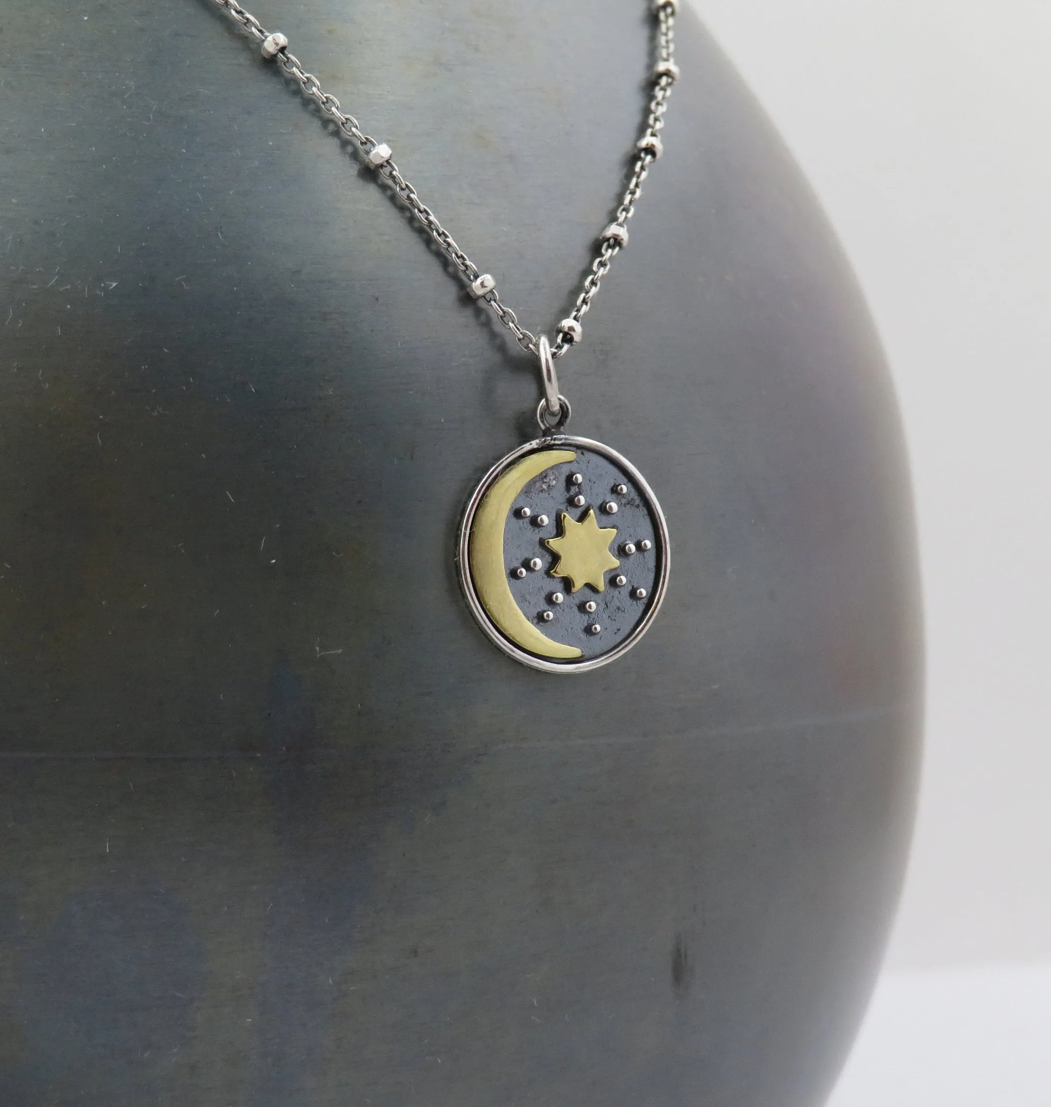 Mixed Metal Night Sky Necklace