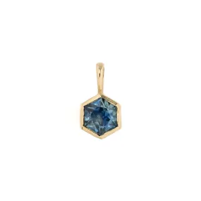 Montana Sapphire Patia Hexagon Charm