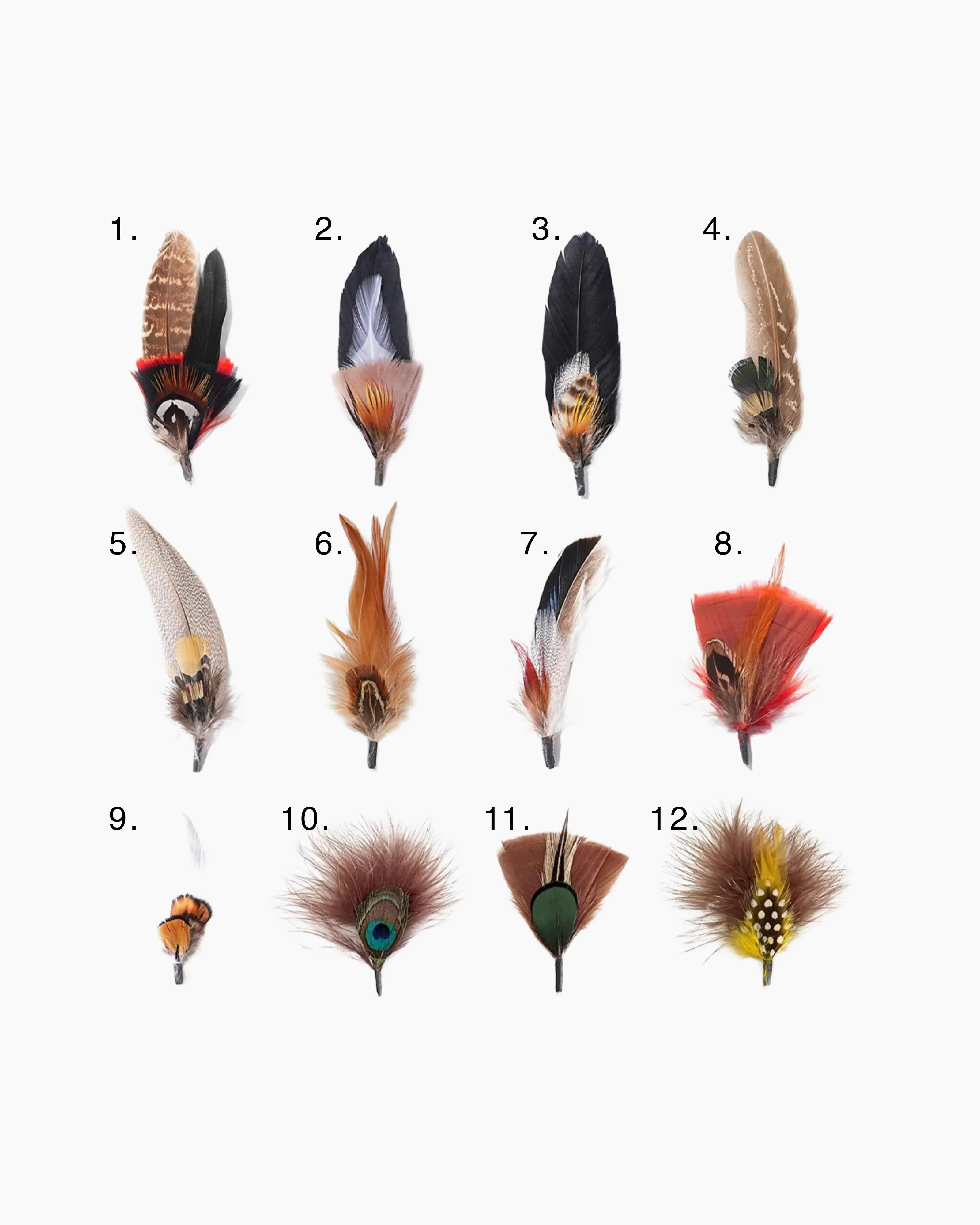 Multiple Feather Hat Accessory