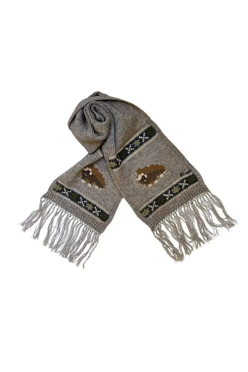 Muskox Kids Scarf Bison, Merino & Silk