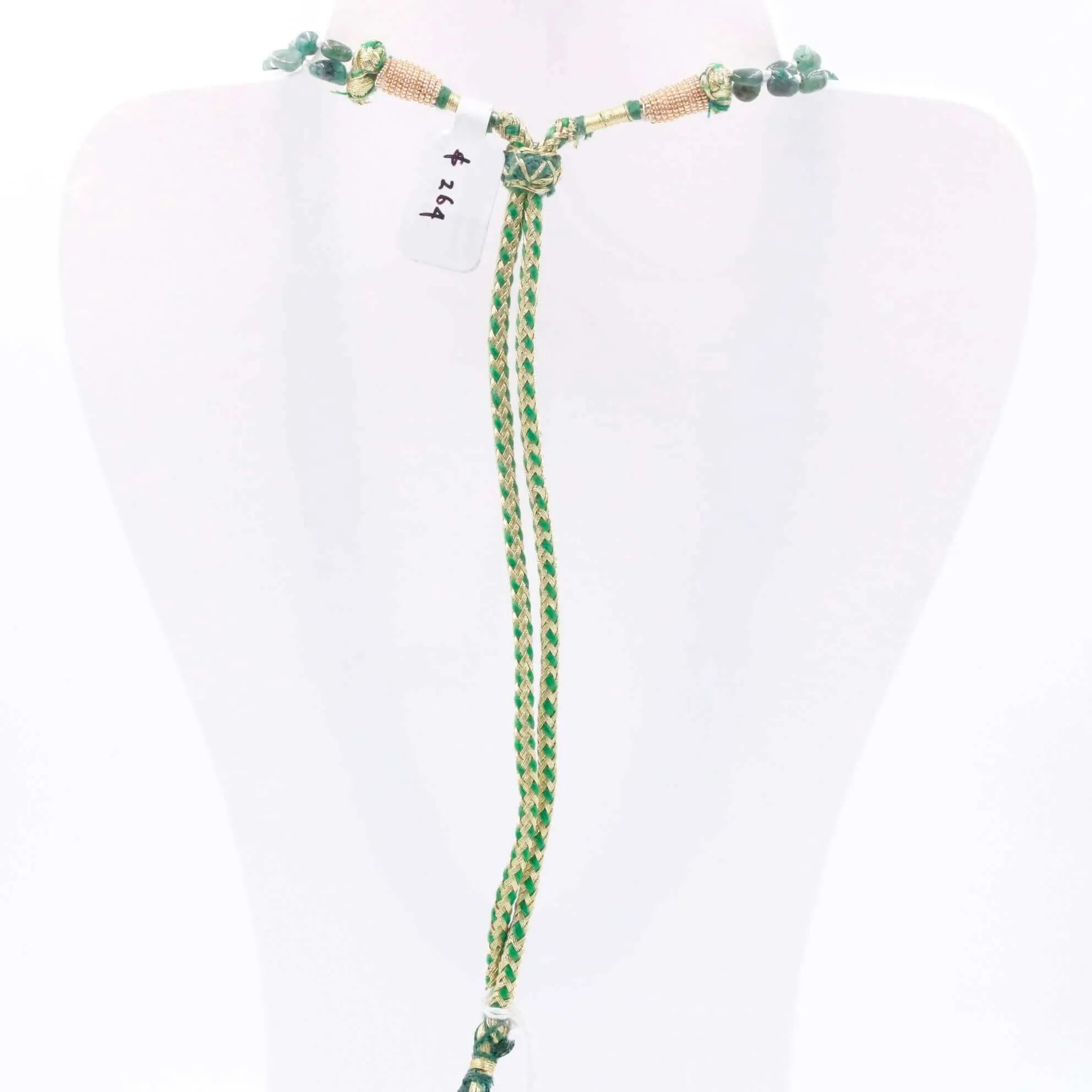 Natural Emerald Nugget Necklace Beaded Necklace Nugget Necklace Gemstone Necklace Long Necklace Sarafa Necklace SKU: 6143204