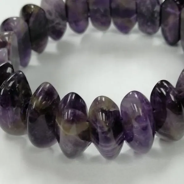 Natural Gemstone Stretch Bracelets for Peace, Focus, and Happiness – Amethyst, Rutilated Quartz, Mookaite by Pearlz Gallery | Combo Gift Pack