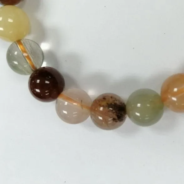 Natural Gemstone Stretch Bracelets for Peace, Focus, and Happiness – Amethyst, Rutilated Quartz, Mookaite by Pearlz Gallery | Combo Gift Pack