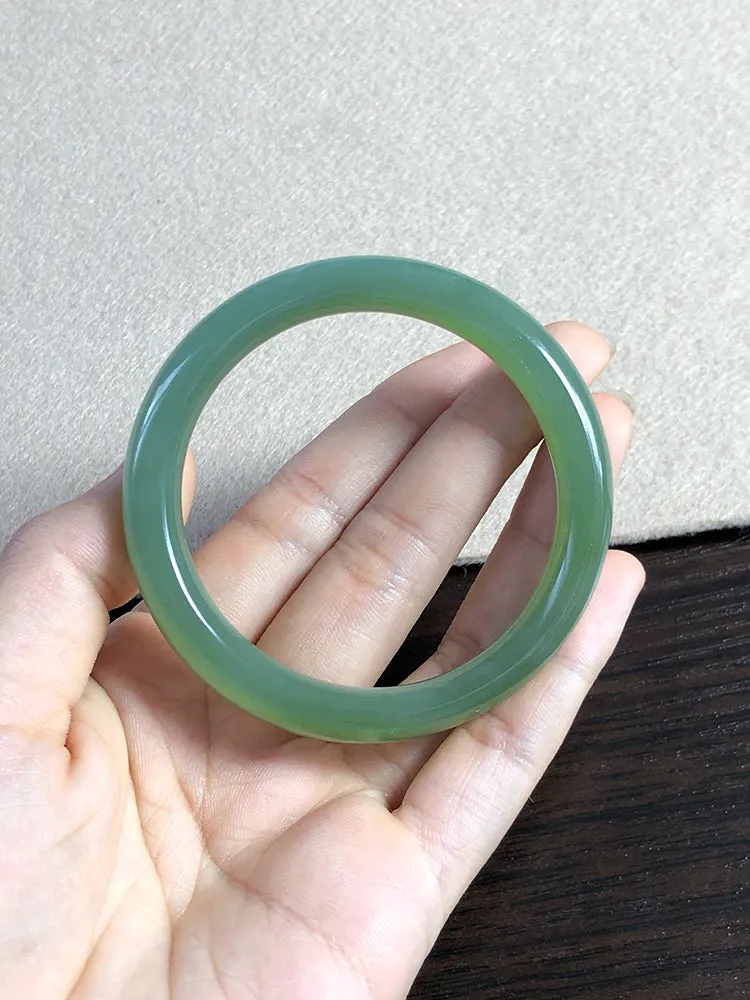 Natural Jade Bangle Nephrite Bangle Internal Diameter 54.1mm NBE020