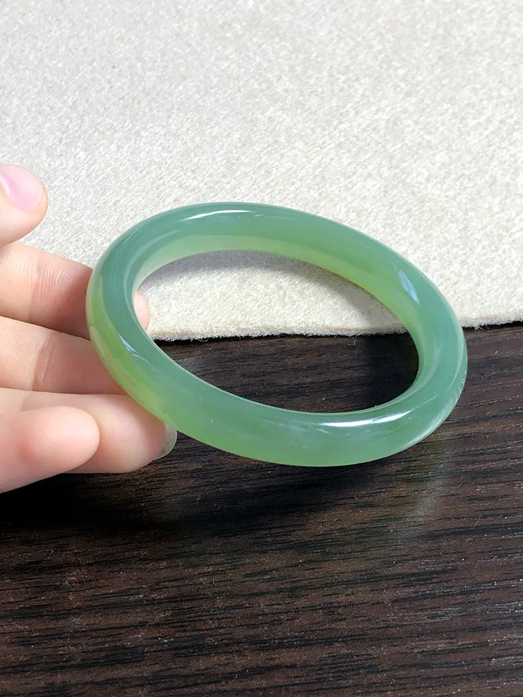 Natural Jade Bangle Nephrite Bangle Internal Diameter 54.1mm NBE020