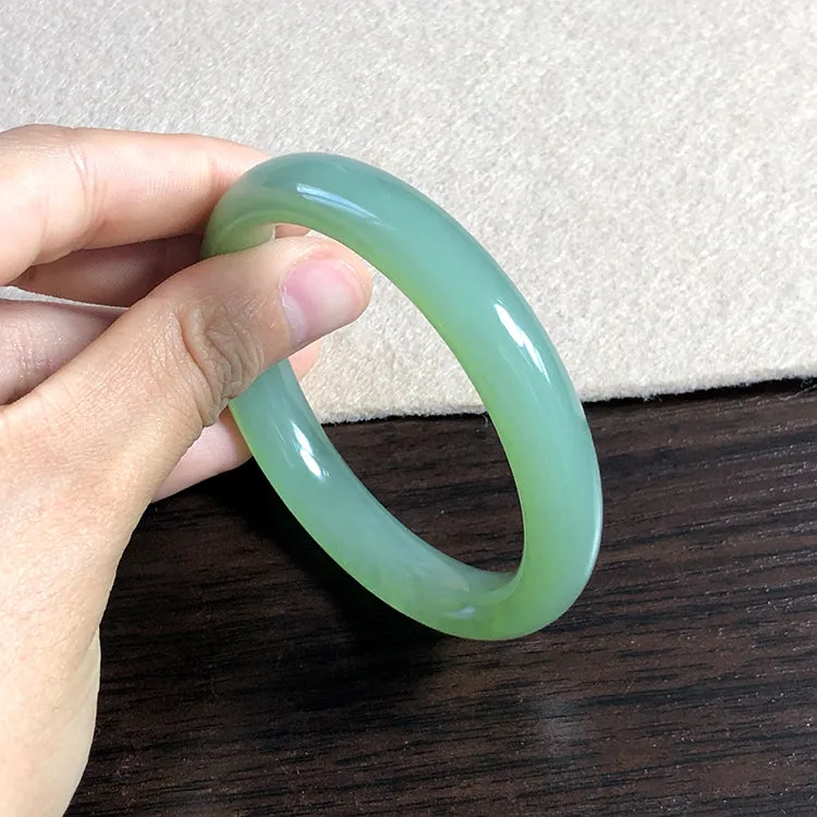 Natural Jade Bangle Nephrite Bangle Internal Diameter 54.1mm NBE020