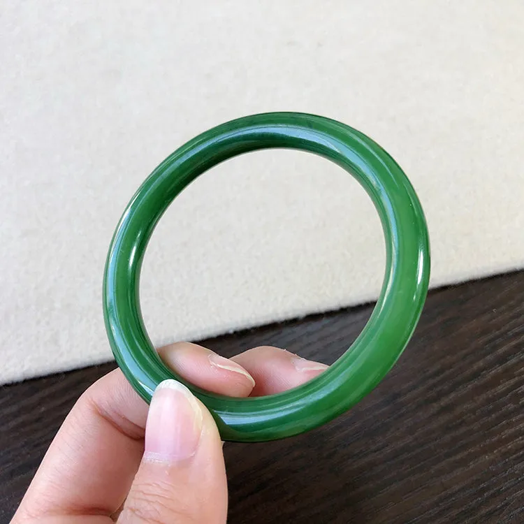 Natural Jade Bangle Nephrite Bangle Internal Diameter 54.2mm NBE008