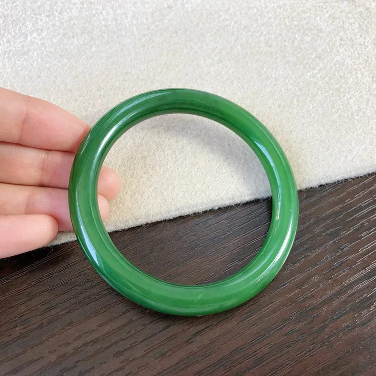 Natural Jade Bangle Nephrite Bangle Internal Diameter 54.2mm NBE008